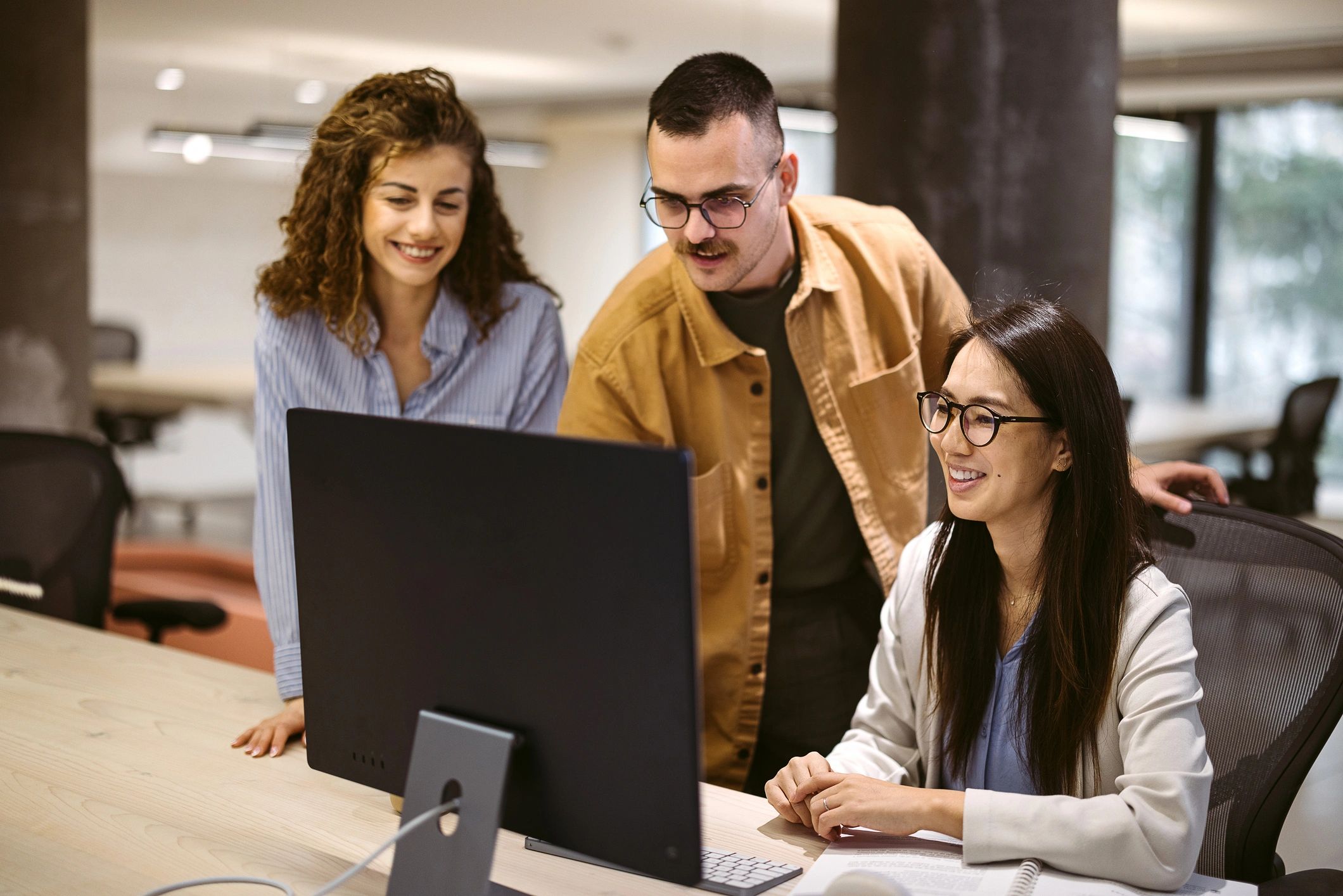 Global software research team collaborating